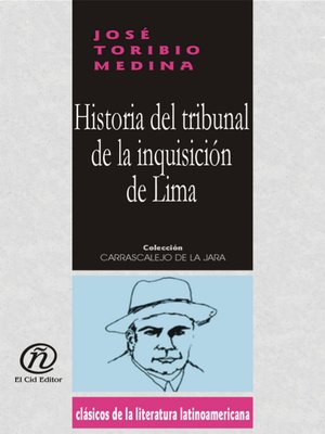 cover image of Historia del tribunal de la inquisición de Lima